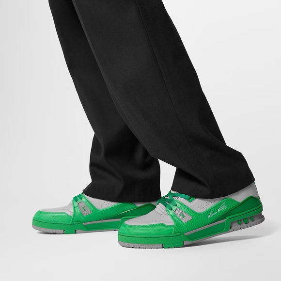 Louis Vuitton authentic men’s trainer 'Green Grey' 1AA6VF - Picture 4 of 8